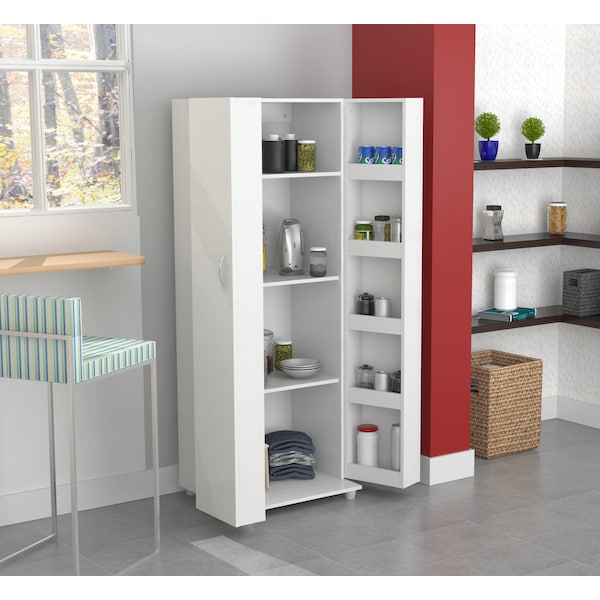 Kitchen Storage Cabinet 24 in. W x 66 in. H x 20 in. D in Washed Oak